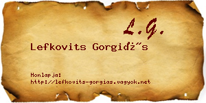 Lefkovits Gorgiás névjegykártya